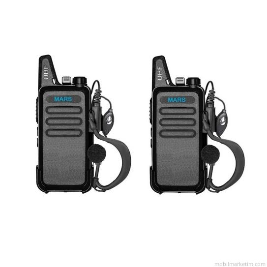 2 Telsiz+2 Kulaklık Pmr 446 Türkçe Konuşan El Telsizi M446T