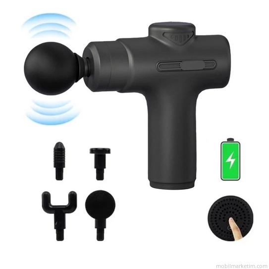 4 Başlıklı Şarjlı Sporcu Masaj Aleti Jx-205 - BUZ MAVİSİ