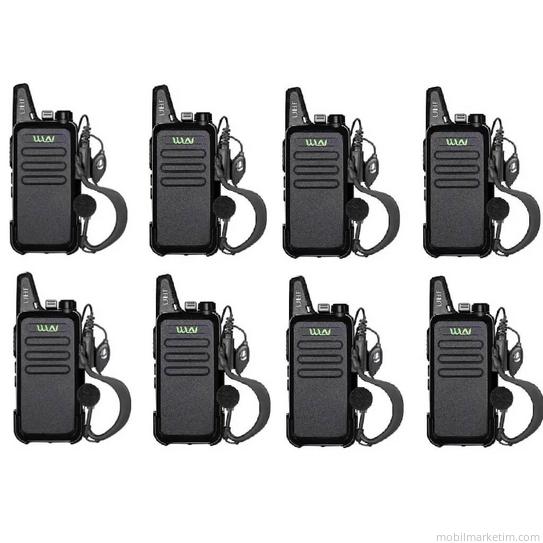 8 Telsiz+8 Kulaklık Pmr 446 Türkçe Konuşan El Telsizi Kd-c1t