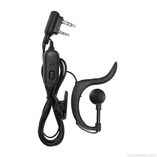 Baofeng BF-E88 / BF-88E Bas Konuş Mikrofonlu Telsiz Kulaklığı K Tip