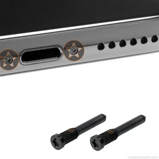 iPhone 12 PRO Uyumlu Alt Vida 2li Set SİYAH