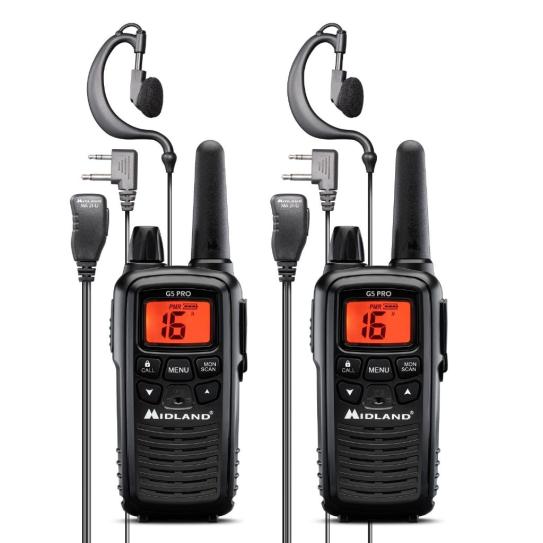 Midland G5 PRO PMR446 El Telsizi 2'li Set 16 Kanal VOX Kulaklık Hediyeli