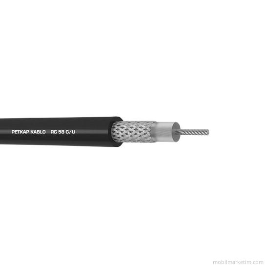 RG58 C/U Koaksiyel Kablo, 50 Ohm Telsiz Anten Kablosu