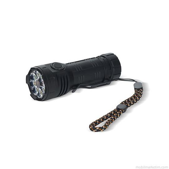 Watton WT-623 Cree Q8 6000 Lümen 7 Mod Yağmur Suyu Geçirmeyen El Feneri