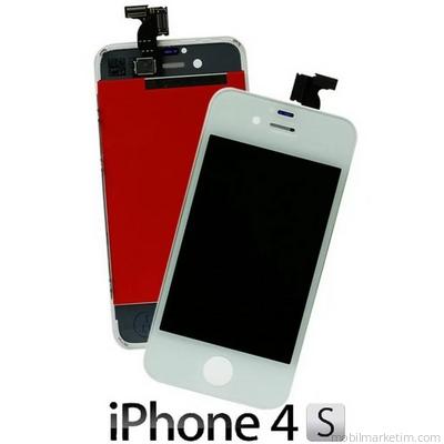 iPhone 4S Lcd Ekran Dokunmatik Ön Cam Beyaz+TAMİR SETİ