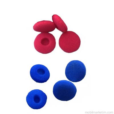 Kulaklık Süngeri (18 mm) Taraftar 4 Kırmızı 4 Mavi