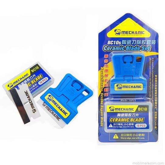 Mechanic Bc10S Seramik Uçlu Ekran Oca Tutkal Temizleme Spatulası+10 Adet Uç