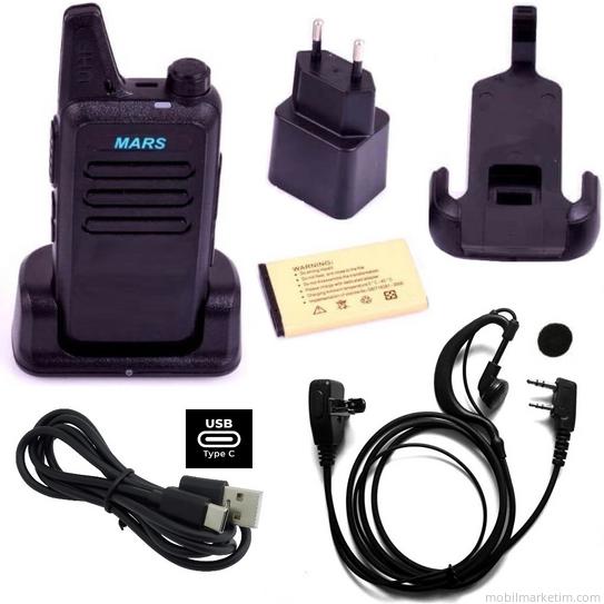 Restoran Kafe Garson Pmr 446 El Telsiz Type-c Şarjlı Kulaklık Hediyeli Full Set