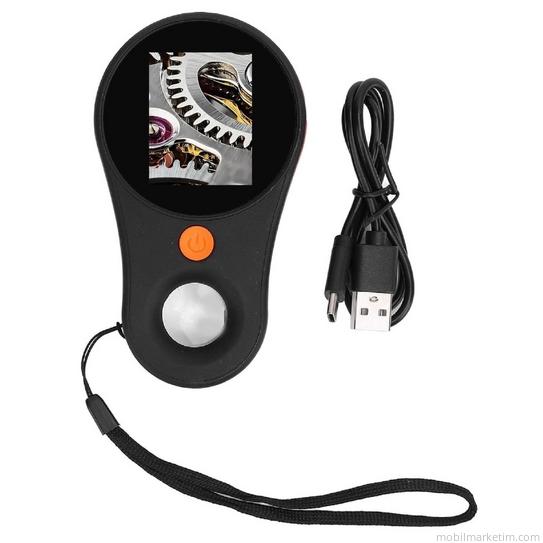 Taşınabilir 500x Makro Dijital Mikroskop 2" Renkli Ekranlı, Işıklı, Type-c Şarjlı