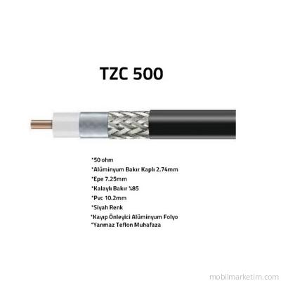 Tzc-500 Anten Kablosu Helyum Kablosu 50 ohm Koaksiyel Rf Kablo 