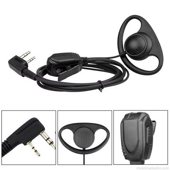 Yüksek Sesli Bas Konuş Mikrofonlu Bodyguard Şantiye Fabrika Telsiz Kulaklığı Kulak Saran K Tip